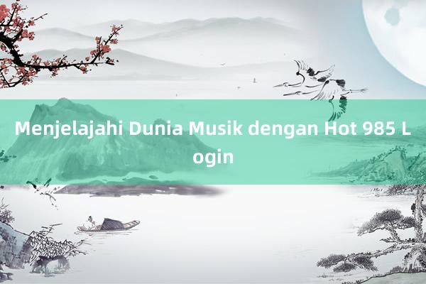 Menjelajahi Dunia Musik dengan Hot 985 Login