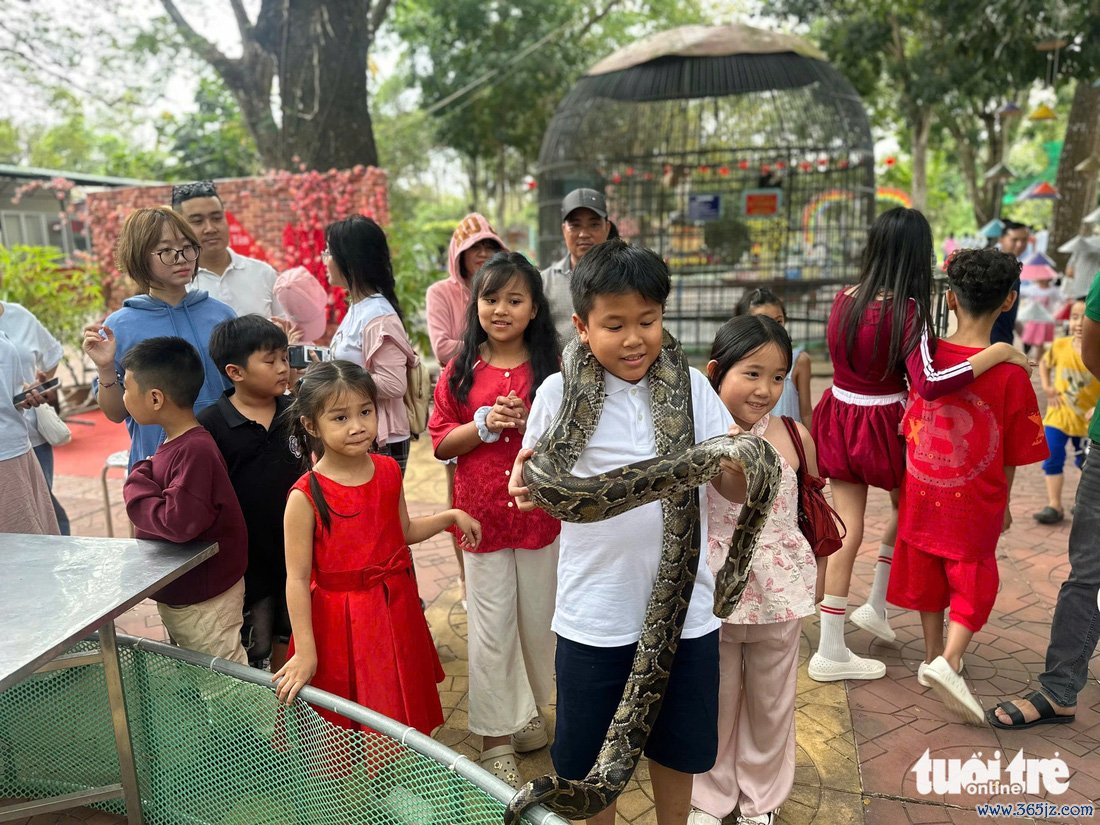 Hàng nghìn du khách thích thú khi tham quan trại rắn Đồng Tâm - Ảnh 2.